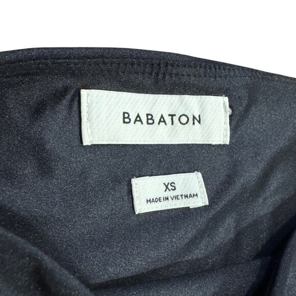 Babaton Long Sleeve Square Neck Bodysuit XS Black NWOT Stretchy Minimalist - Picture 2 of 3